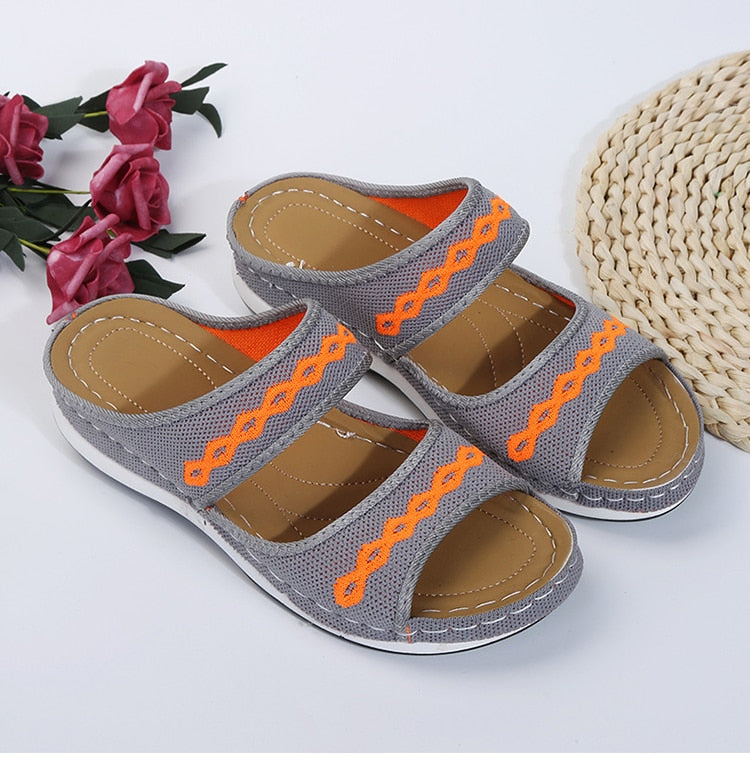 Rose - Retro Ortopædiske Slip On-Sandaler