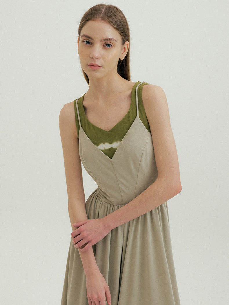 Maxikjole til Kvinder, Elegant V-udskæring med åben Ryg - Serene