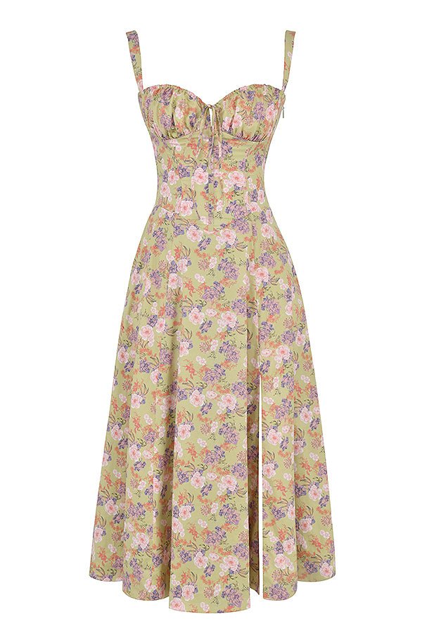 Hollen | Elegant blomstret kjole med formet talje