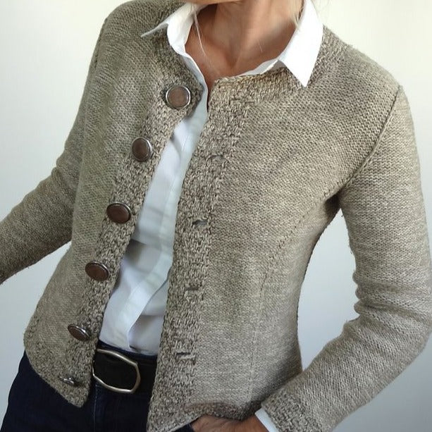 Langærmet cardigan med knaplukning - Robin