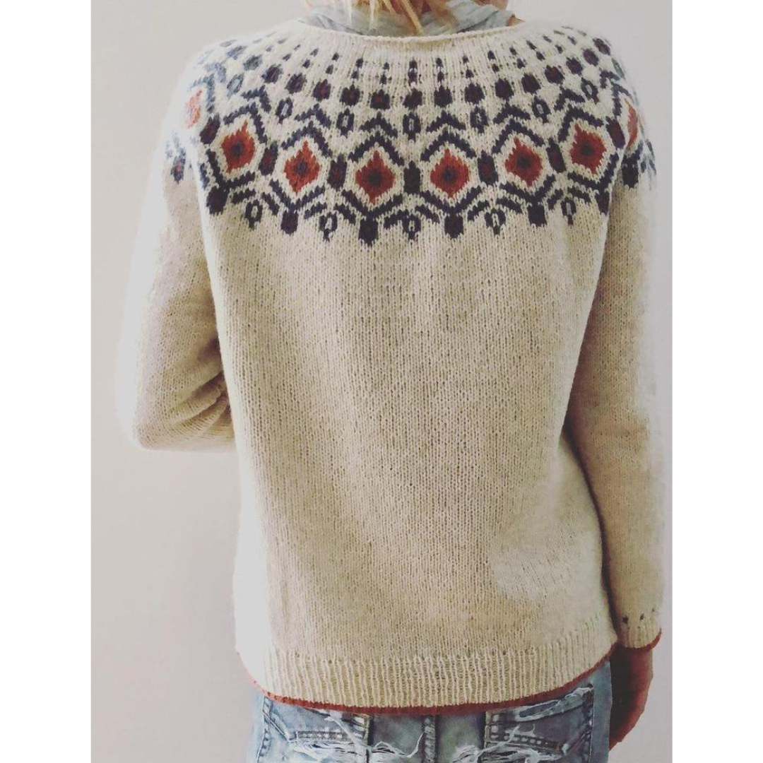 Vinter sweater med rund hals til kvinder - Bethani