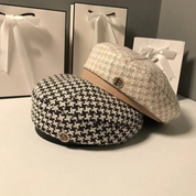 Retro årgang Kvinders Houndstooth Baskerhat | Forårskollektion - Creissa