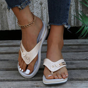 Sommerlige Flip-Flop Strandsandaler med Tykke Såler - Saraan