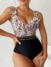 Clio - Badedragt med leopardprint