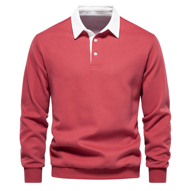 Orrin | Sweater med kontrastkrave til mænd