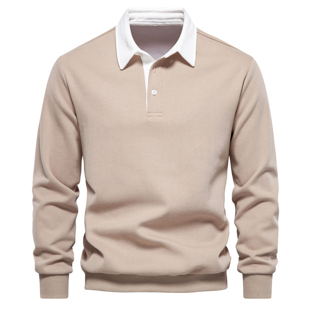 Orrin | Sweater med kontrastkrave til mænd