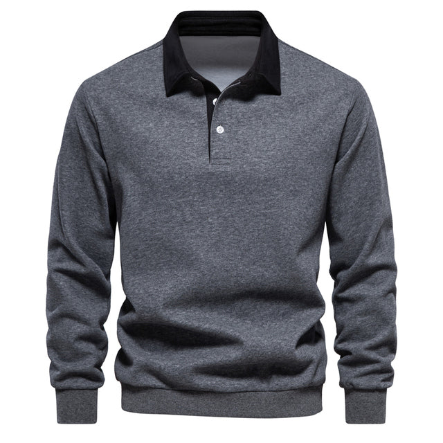 Orrin | Sweater med kontrastkrave til mænd
