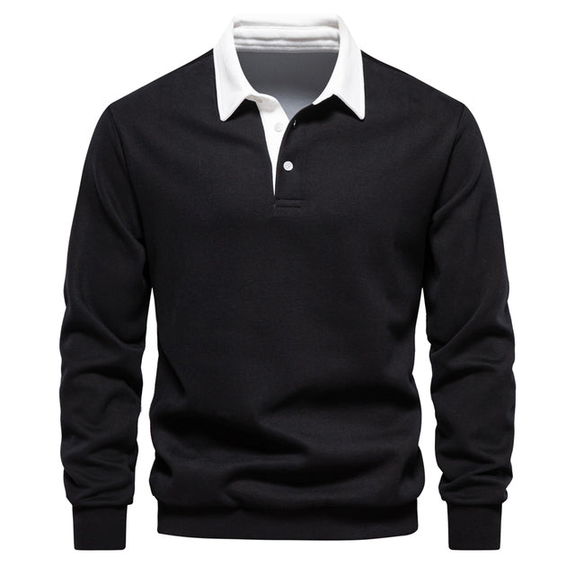 Orrin | Sweater med kontrastkrave til mænd