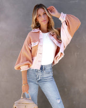 Eloy | Distressed patchwork-jakke med klokkeærmer