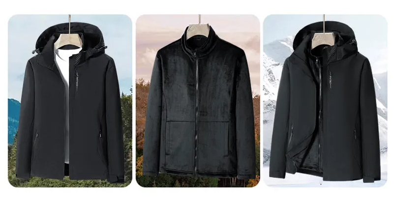 Heavy 3-i-1 windbreaker-jakke - Alaiai