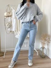 Glitrende Jeans med Høj Talje - Yannah