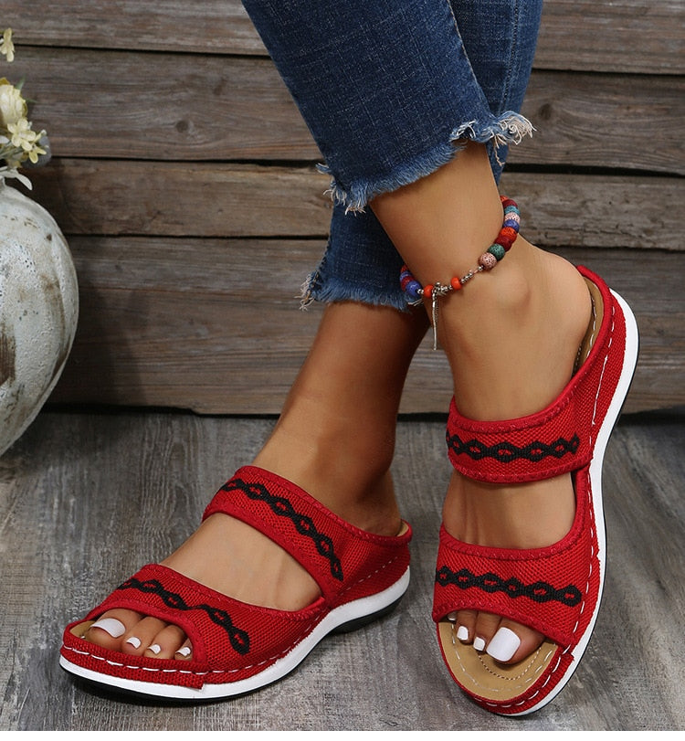 Rose - Retro Ortopædiske Slip On-Sandaler