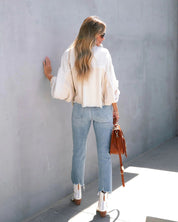 Eloy | Distressed patchwork-jakke med klokkeærmer