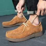 Casual Herre Loafers Lavet af Ruskind med Blonder - Collen
