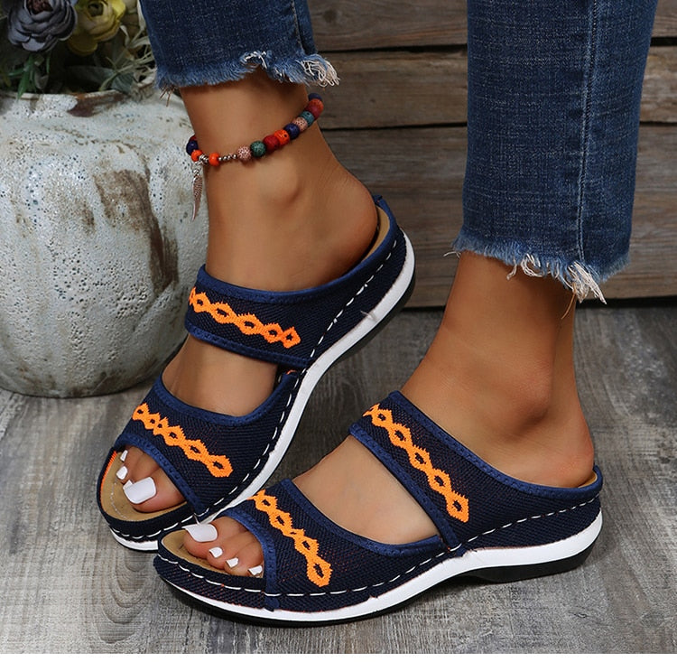 Rose - Retro Ortopædiske Slip On-Sandaler