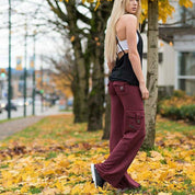 Elastiske miljøvenlige bambus yogabukser med lommer - Melba