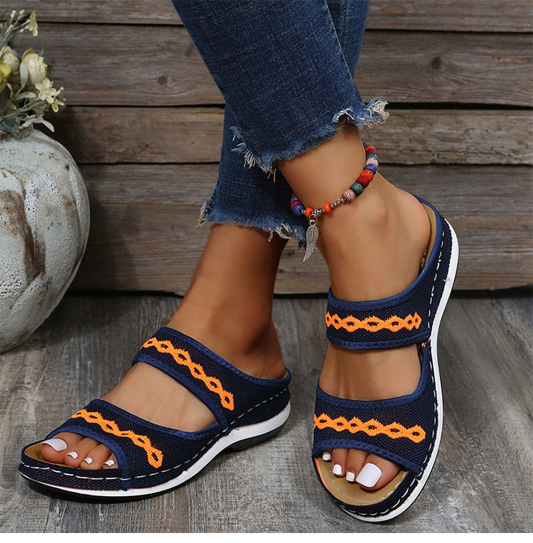 Rose - Retro Ortopædiske Slip On-Sandaler