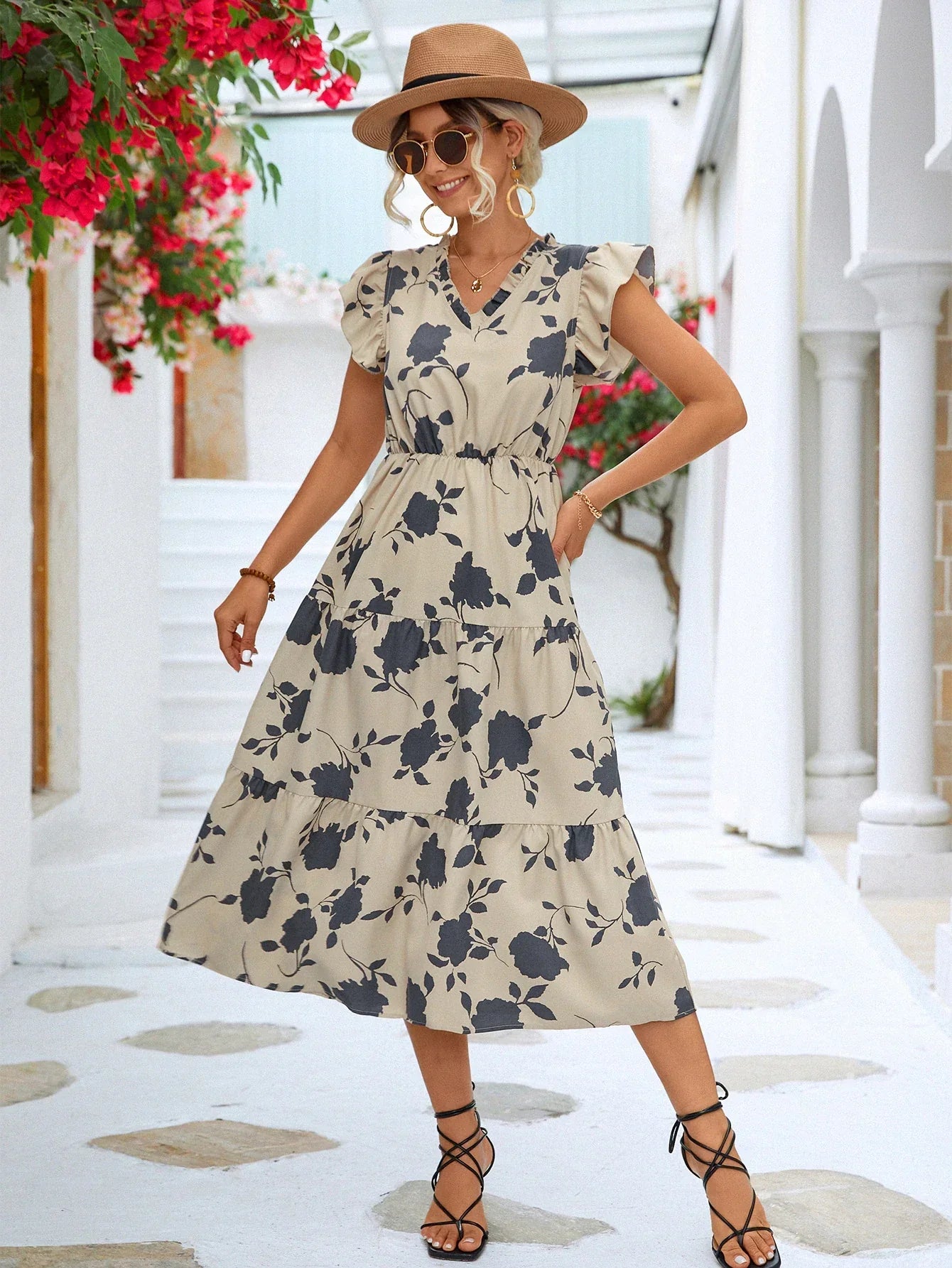 Camelia | Elegant sommerkjole med print