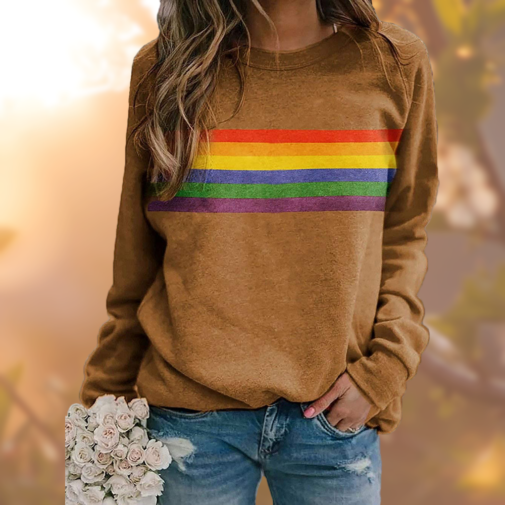 Farverig Retro-Inspireret Sweater til Kvinder med Lange ærmer - Ardine
