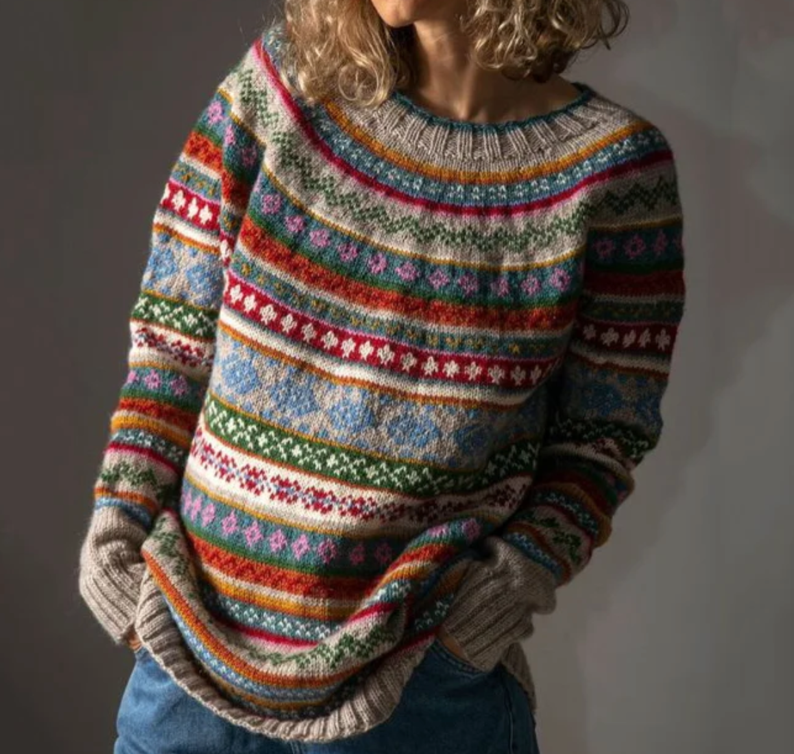 Langærmet sweater til vinter - Dominique
