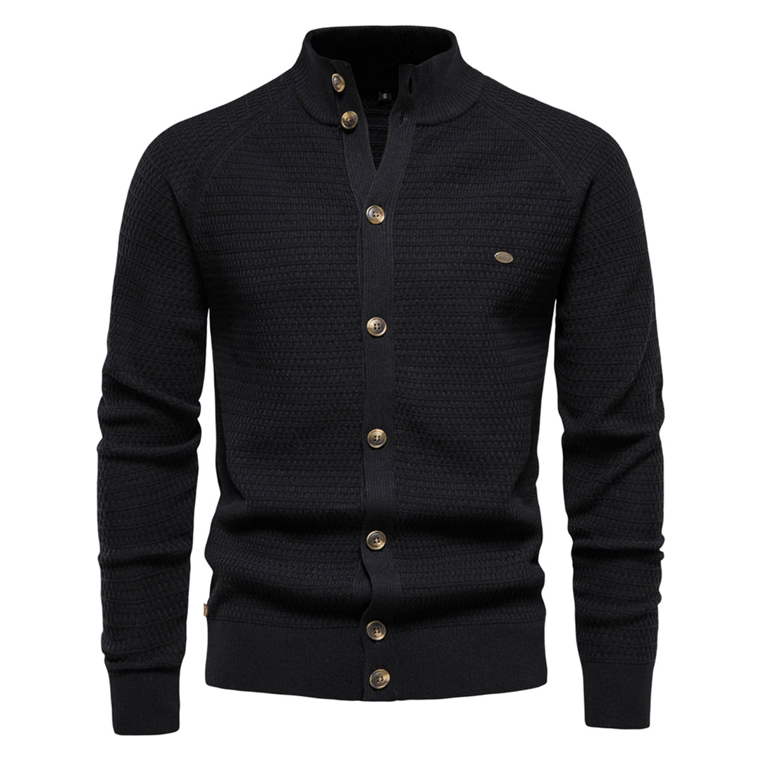 Klassisk strik cardigan i bomuld - Jarl