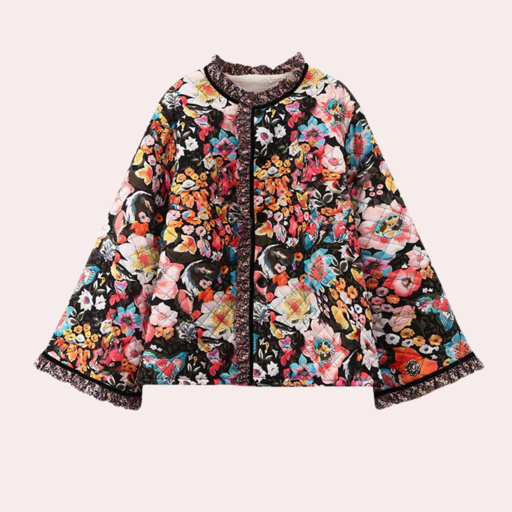 Trendy blomstret damejakke - Yuliana
