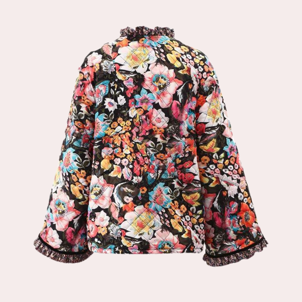 Trendy blomstret damejakke - Yuliana