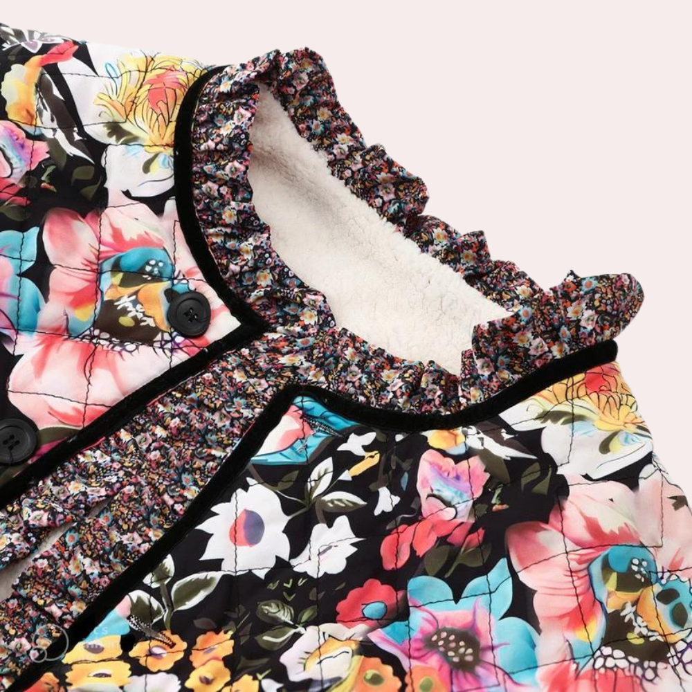 Trendy blomstret damejakke - Yuliana