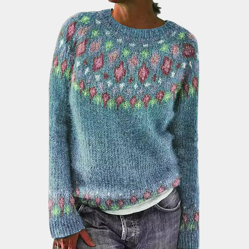 Elegant stribet sweater til kvinder - Vania