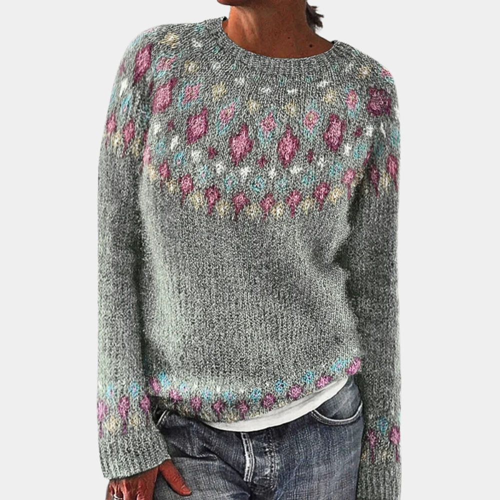 Elegant stribet sweater til kvinder - Vania