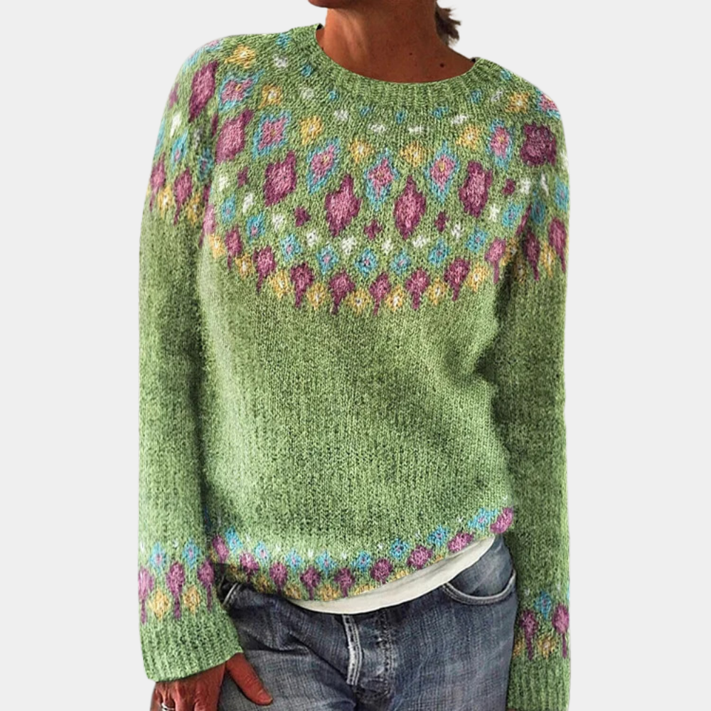 Elegant stribet sweater til kvinder - Vania