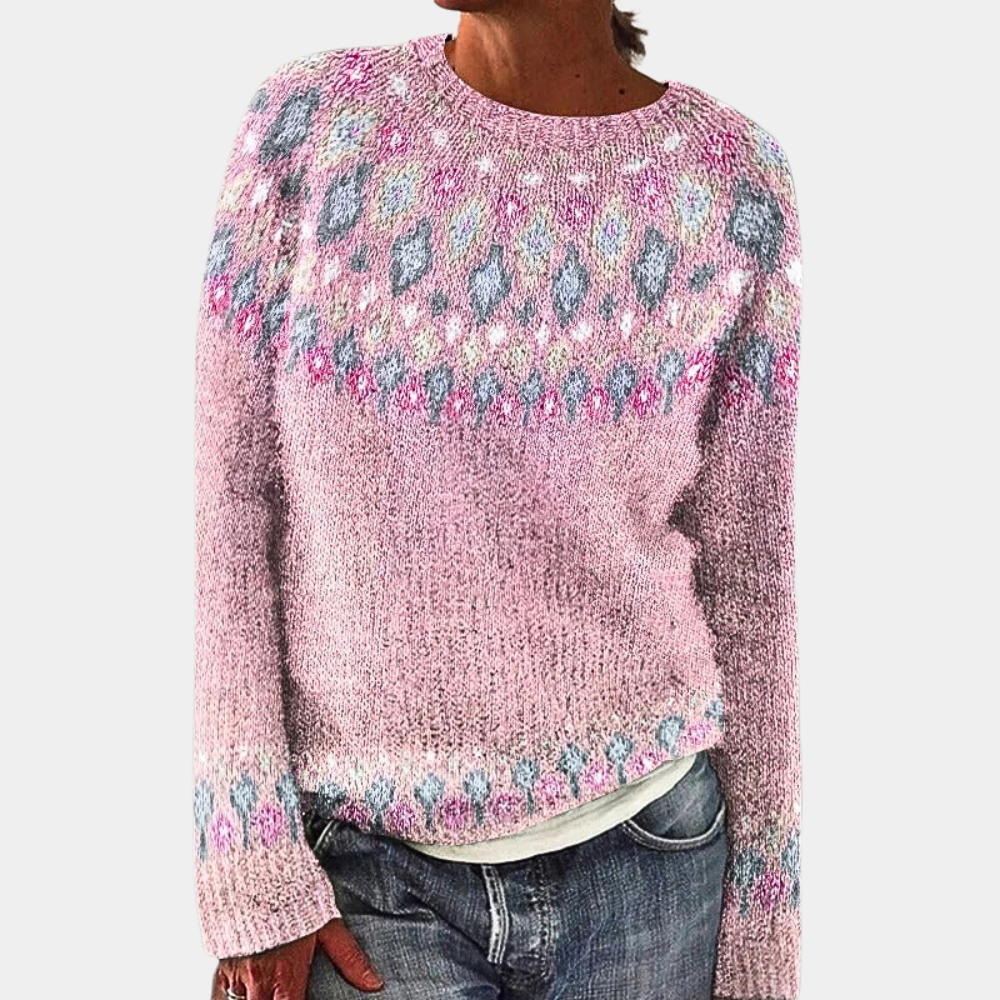 Elegant stribet sweater til kvinder - Vania