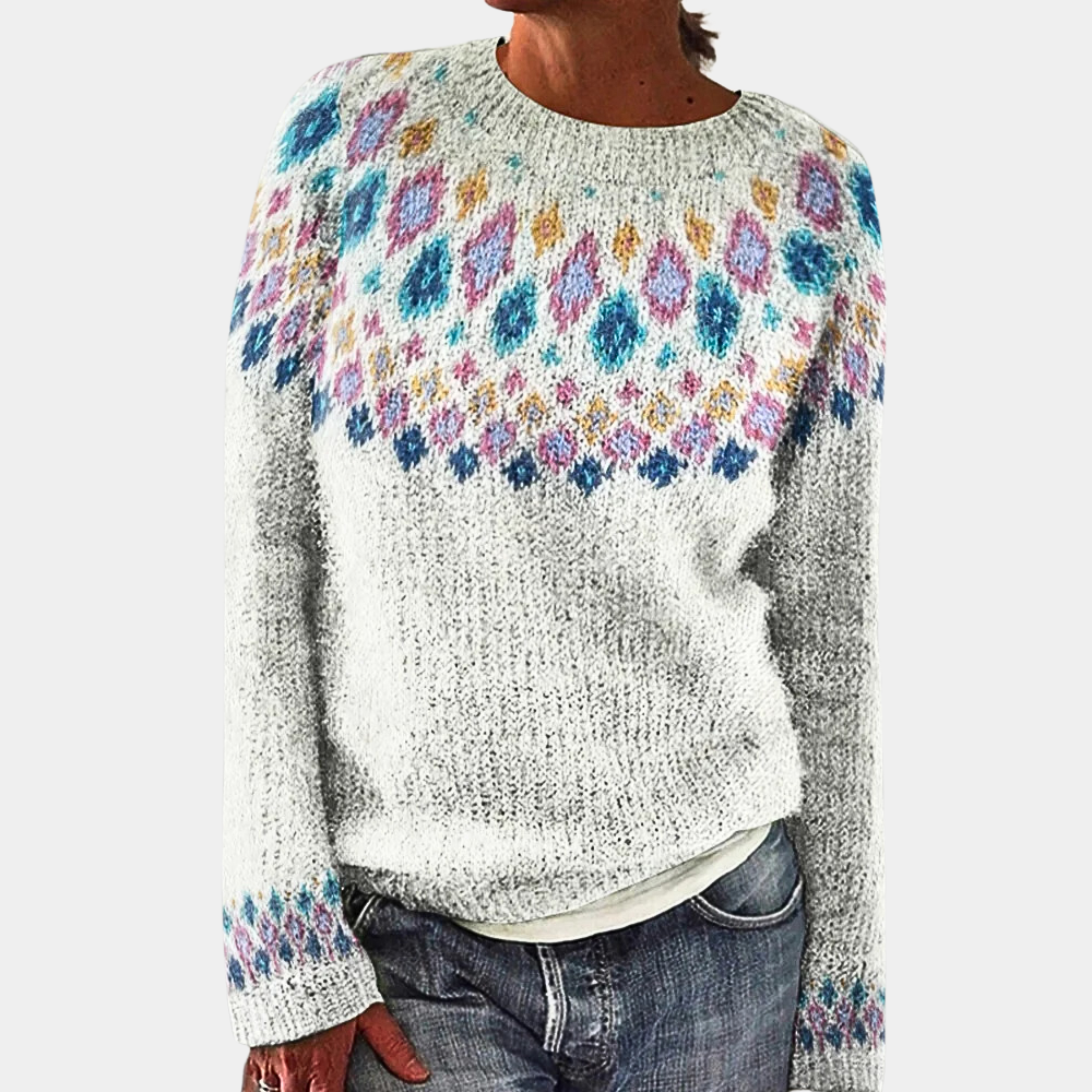 Elegant stribet sweater til kvinder - Vania