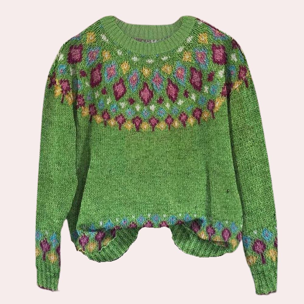 Elegant stribet sweater til kvinder - Vania