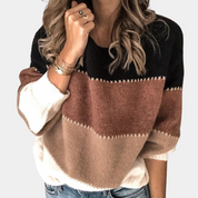 Elegant stribet sweater til kvinder - Hailei