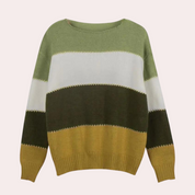 Elegant stribet sweater til kvinder - Hailei