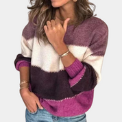 Elegant stribet sweater til kvinder - Hailei