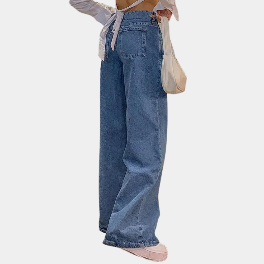 Lav talje og baggy jeans til kvinder - Aureli