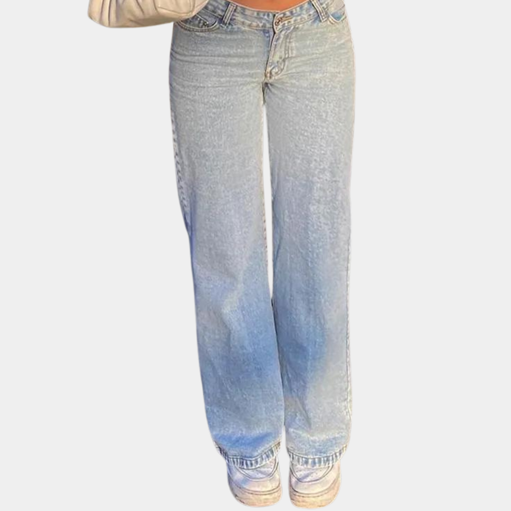 Lav talje og baggy jeans til kvinder - Aureli