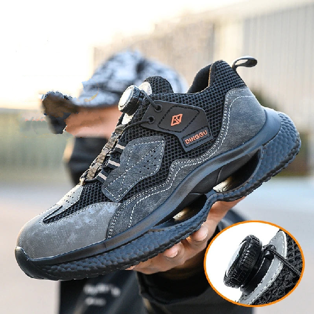 Beskyttende arbejdssneakers med ståltå og sikkerhedssko til mænd - Alexan