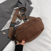 Casual fløjlstaske til kvinder | Trendy bæltetaske | Skuldertaske - Savia
