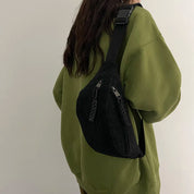 Casual fløjlstaske til kvinder | Trendy bæltetaske | Skuldertaske - Savia
