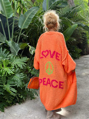 Lang cardigan i hippiestil - Darlin