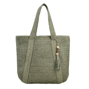 Weave Tote sommer strandtaske | Feminin boheme-skuldertaske - Roan