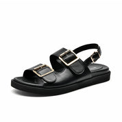 Luksuriøse Sandaler med Lav Hæl til Kvinder med Spændedesign - Kamia