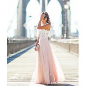 Elegant Maxi Blondekjole i Brudebryllupsstil - Loriana