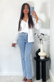 Para | Glitrende denimbukser med diamanter