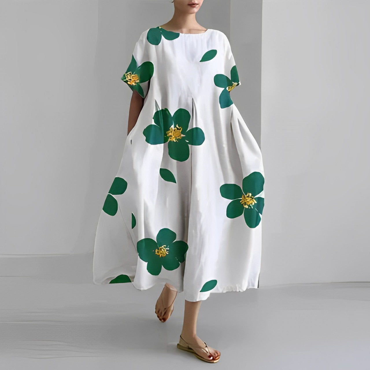 Boho Vid Blomstret Kjole - Spring