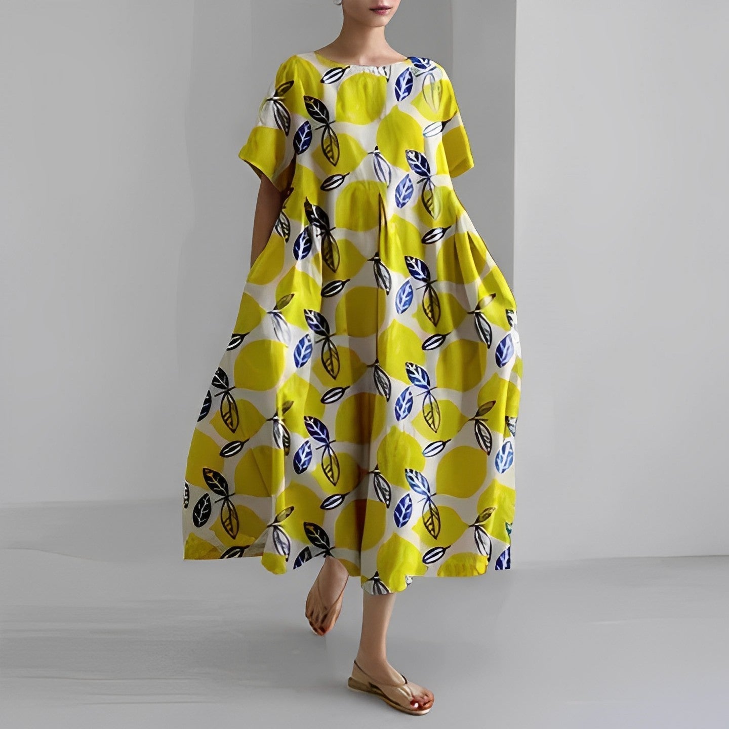 Boho Vid Blomstret Kjole - Spring