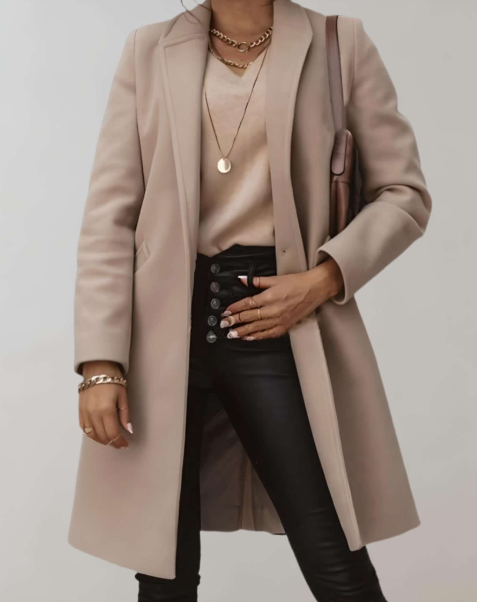 Kacel - Elegant trenchcoat med enkelt knaplukning og lommer